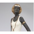 statueta " Art Deco Elegance ". Auro Belcari. 1987 new old stock !